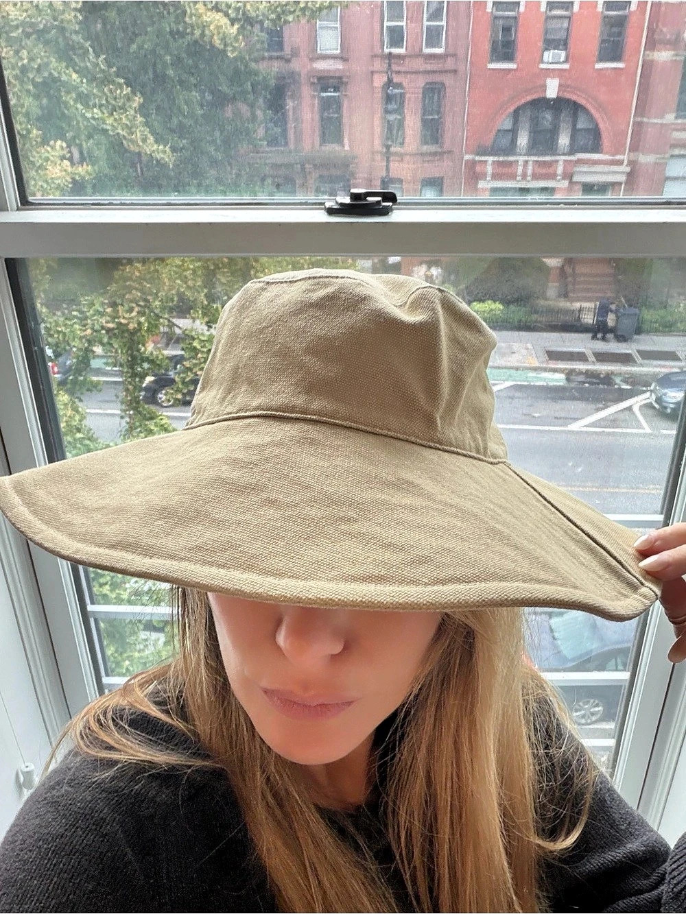 Jenni Kayne Wide Brim Sun Hat in khaki